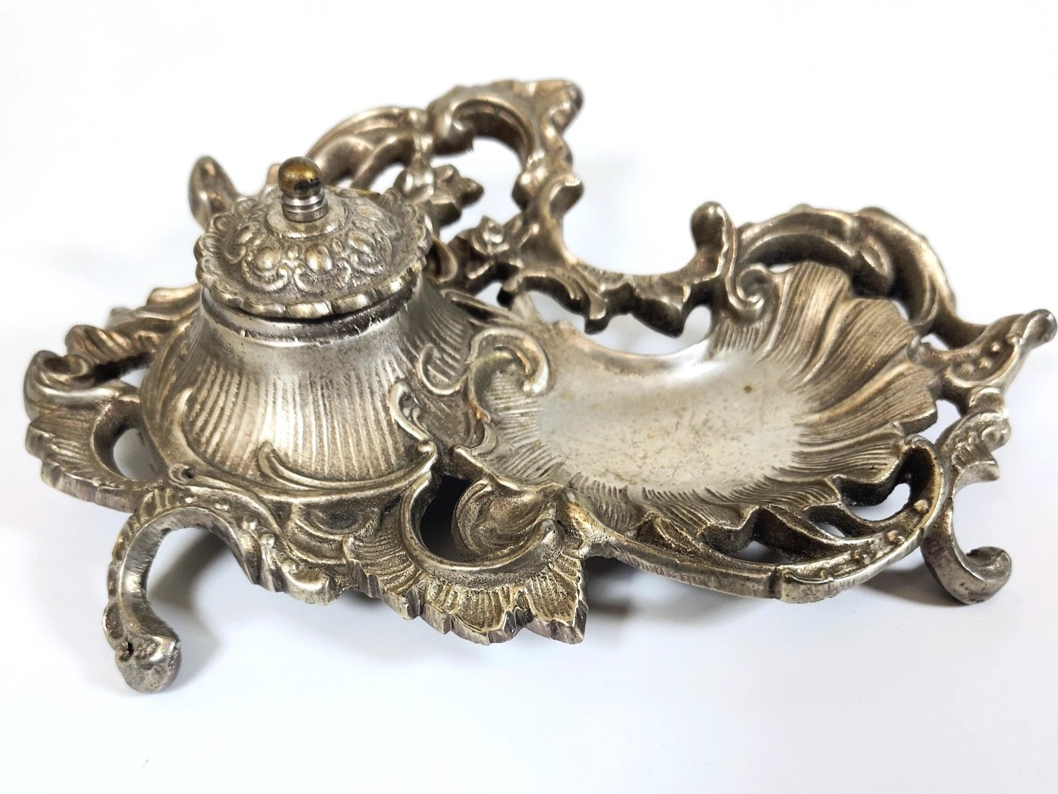Buyer Be Aware – “Art Nouveau” Rococo Cast Metal Inkstand