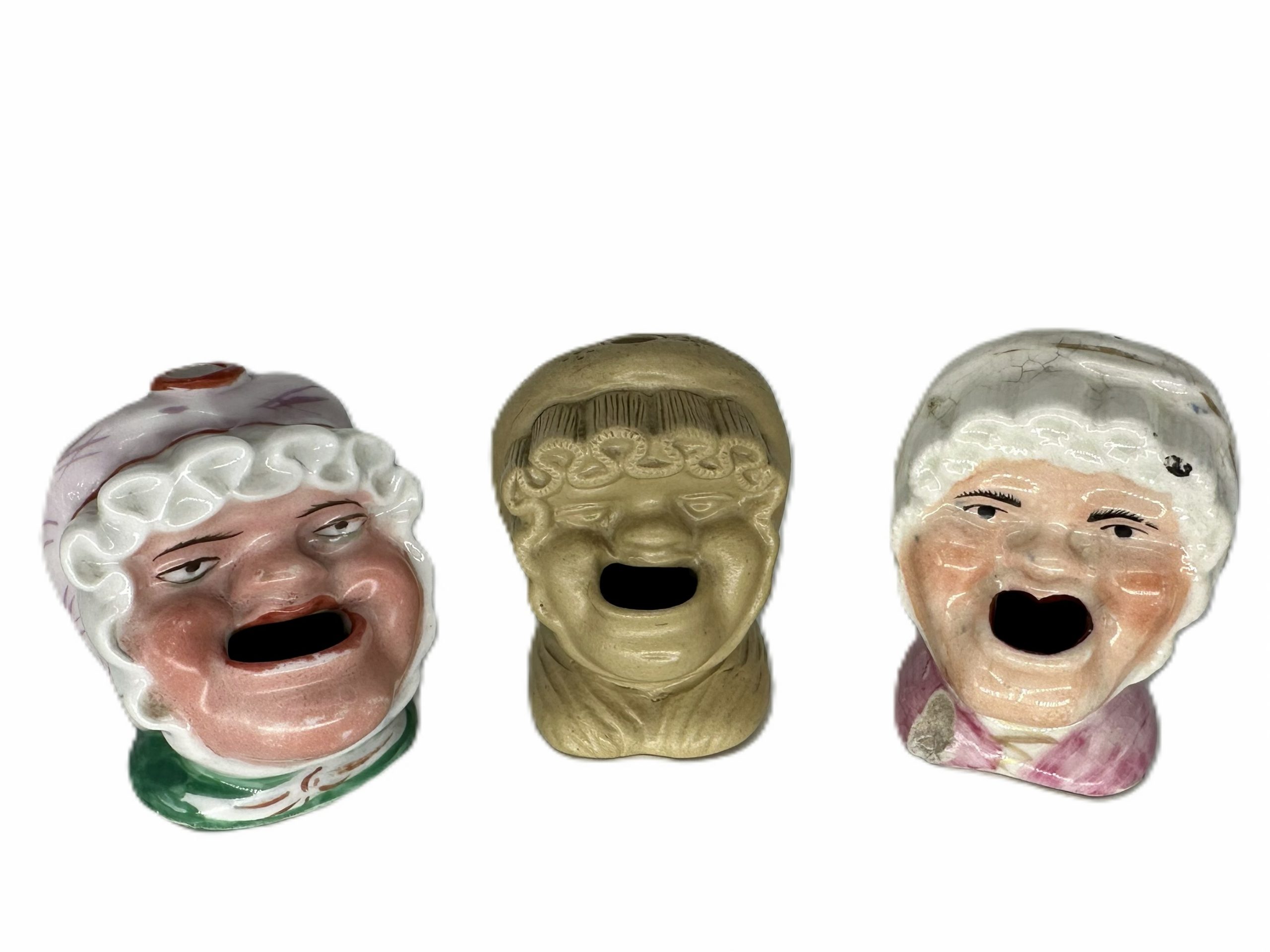 Staffordshire Figural “Gossip” Inkwells