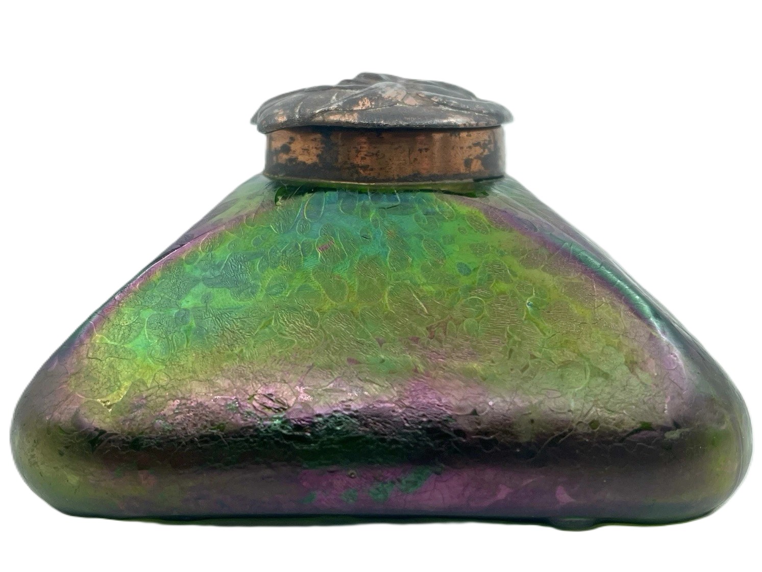 Art Glass Inkwell by Kralik