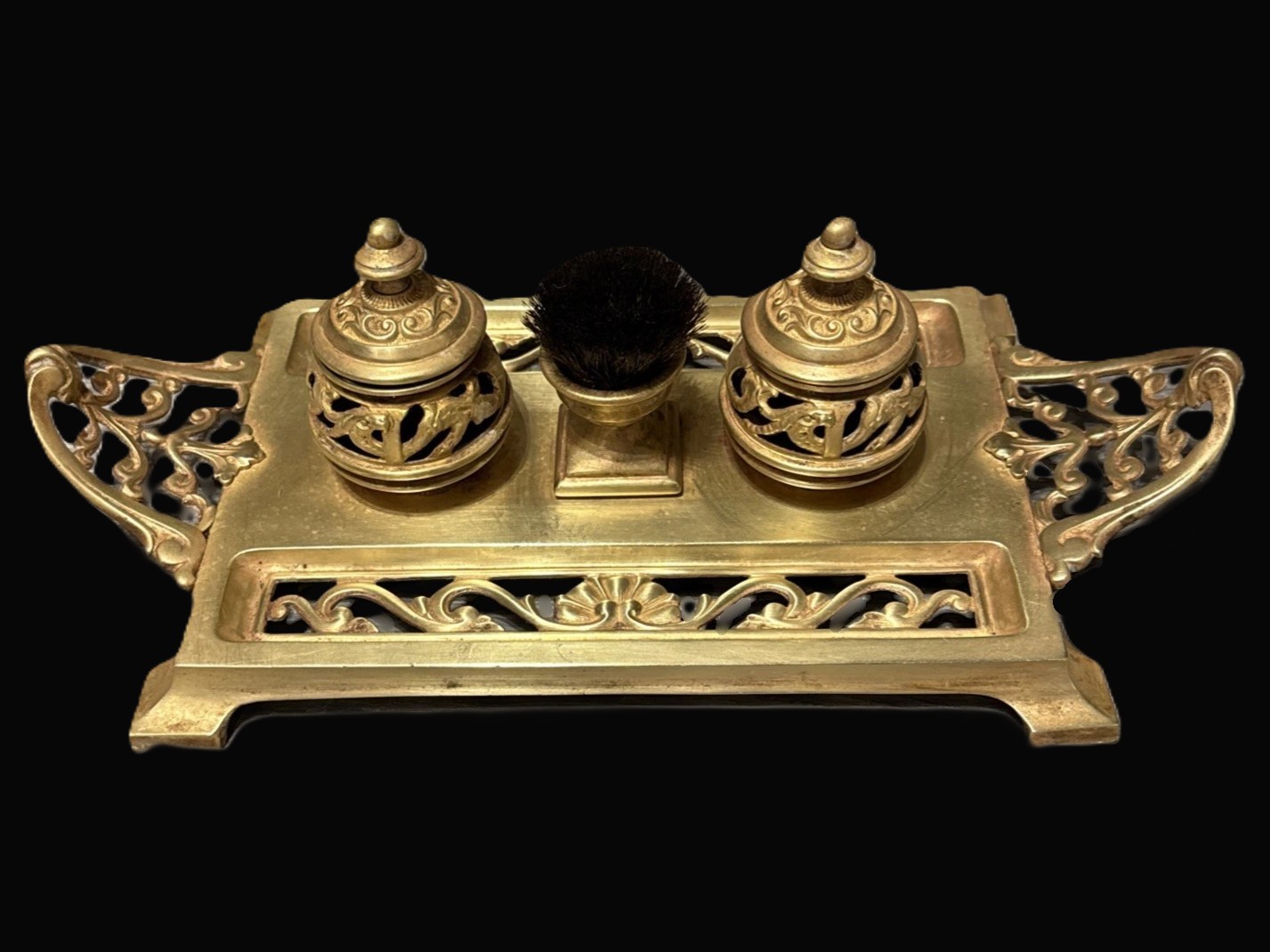 Brass Double Inkstand – Registered Design