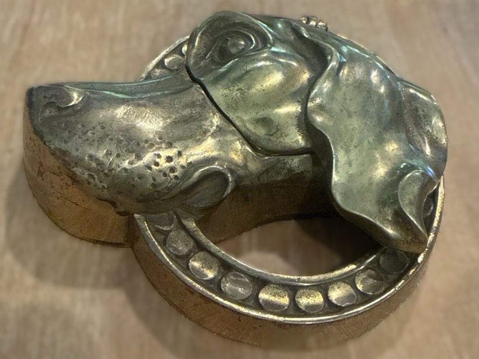 Brass Dog’s Head in Profile