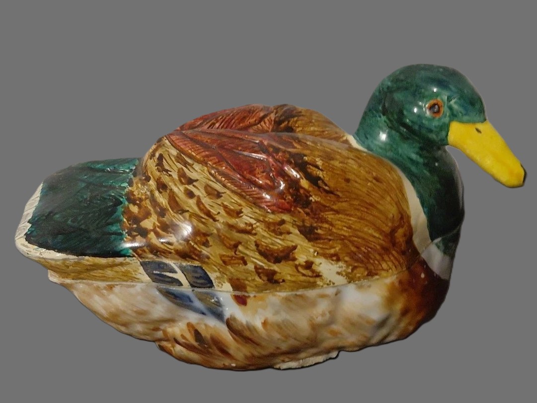 Figural Duck Inkstand