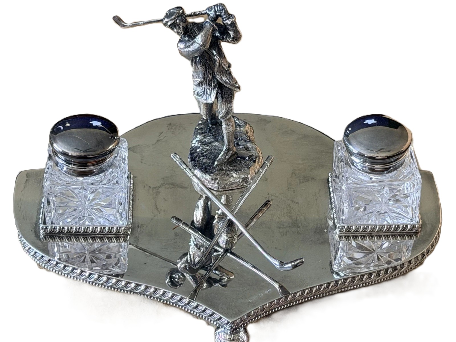 Silverplated Golf Inkstand