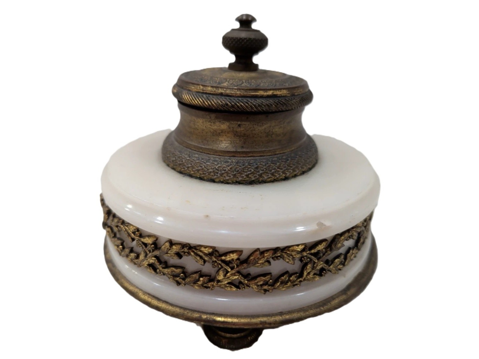 French Ormolu and Marble Inkwell