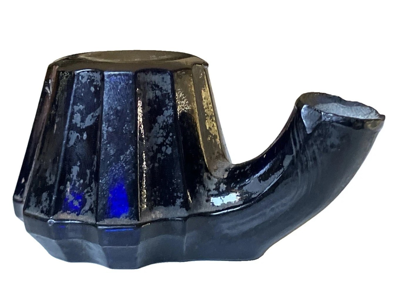 French Cobalt Blue Teakettle Ink Bottle